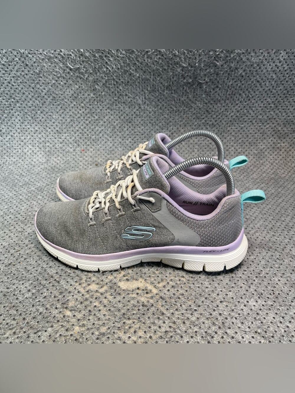Skechers Flex Lite Grey Shoes Size 7 Womens